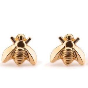 Gold Bee Stud Earrings